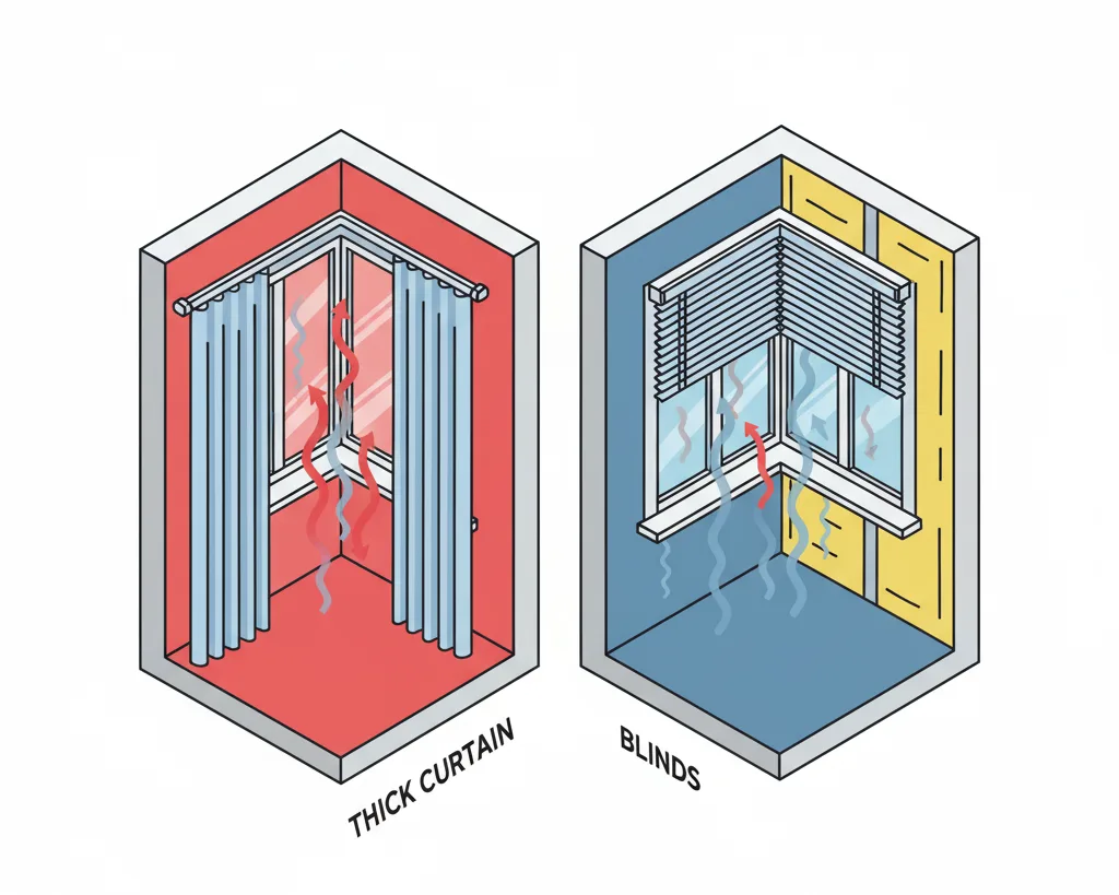 Energy Efficient for blinds vs curtains