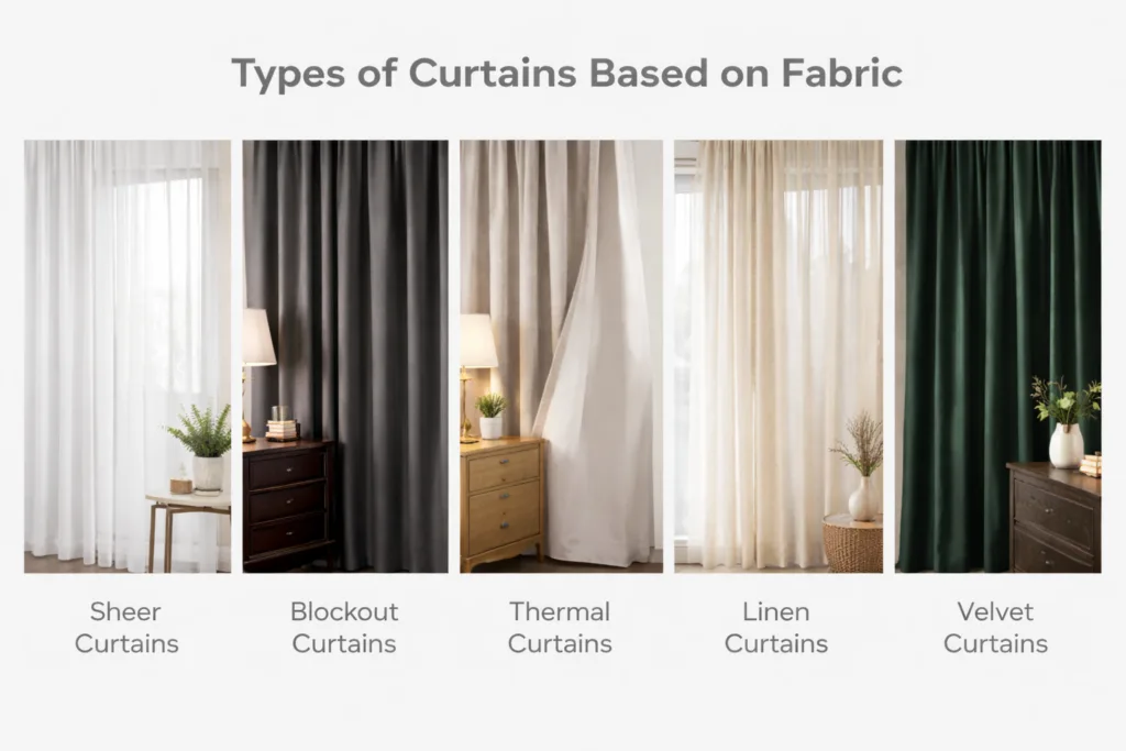 Types of Curtains Based on Fabric