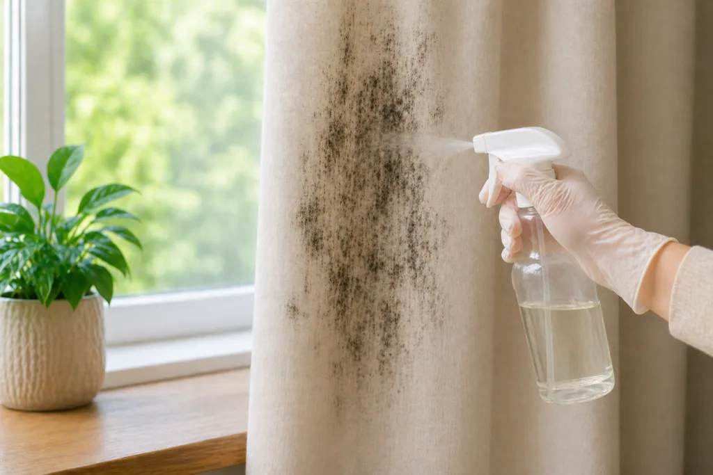 How to Remove Mould from Curtains Without Washing